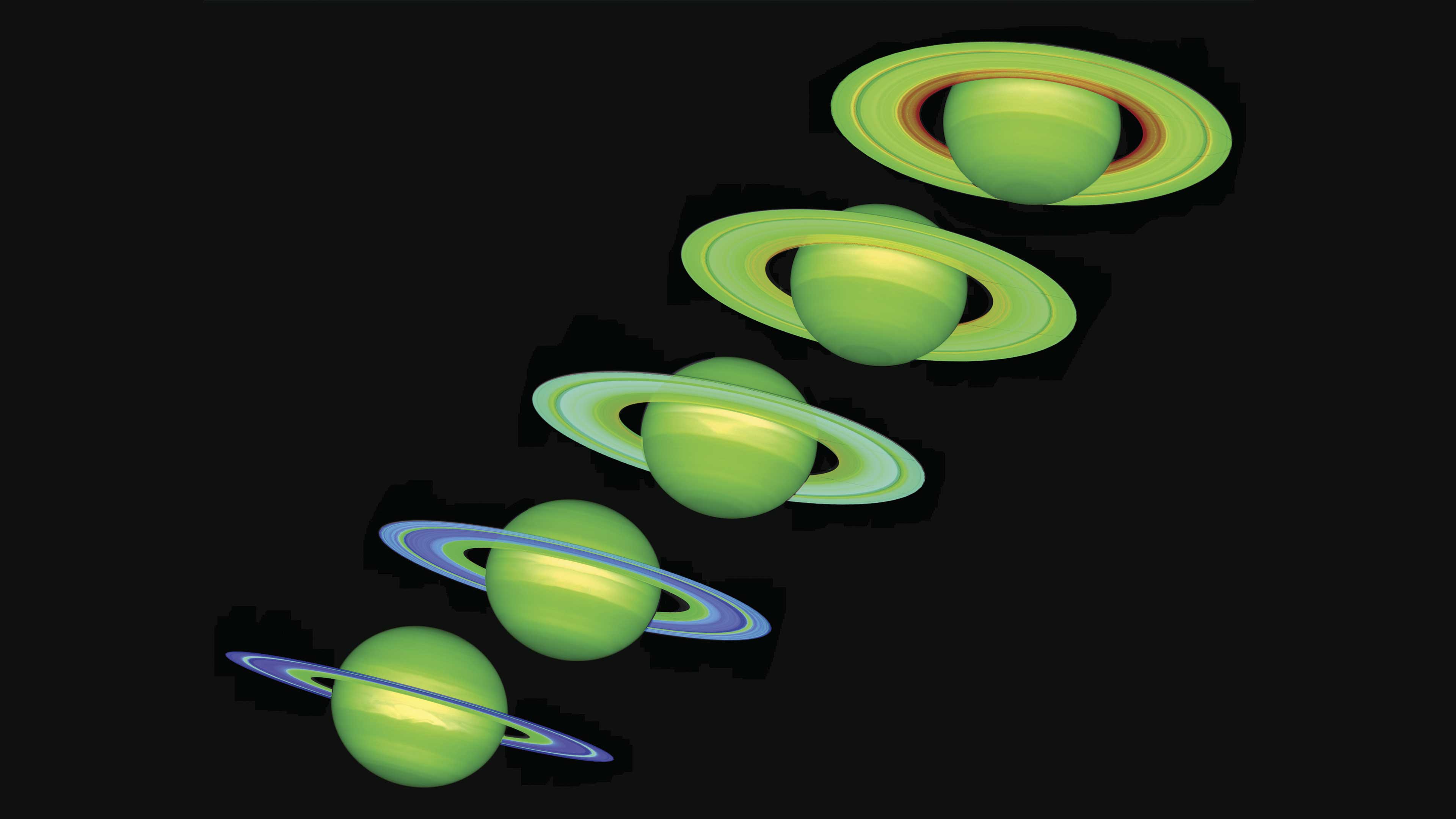 Luz y sombra en los anillos de Saturno